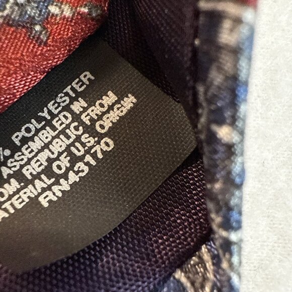 David Taylor Tie Necktie 58" x 4" Maroon Base With Blue Grey Paisley - Picture 6 of 8